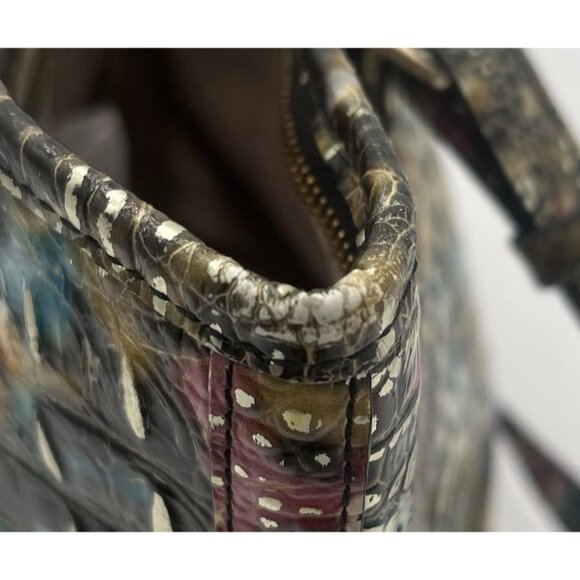 Brahmin Medium Asher Retrogade Melbourne Croc Embo Leather Satchel New - Picture 9 of 10